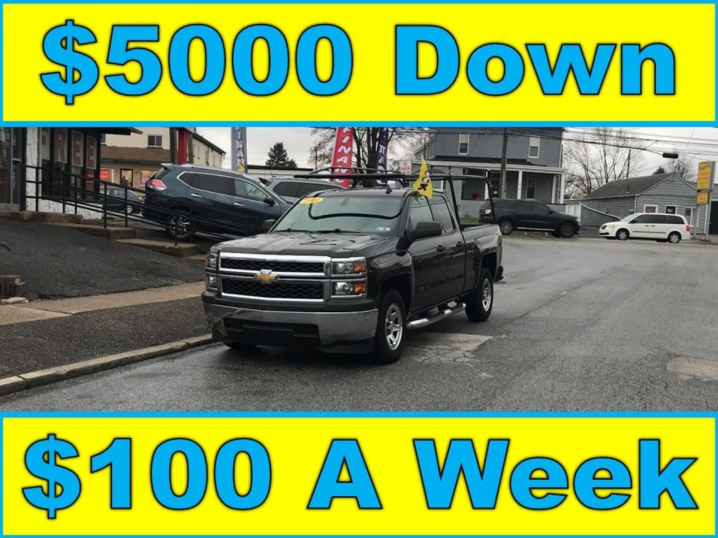 2014 Black /Black Chevrolet Silverado 1500 1500 Double Cab (1GCRCPEH9EZ) with an 4.3 V6 engine, Automatic transmission, located at 577 Chester Pike, Prospect Park, PA, 19076, (610) 237-1015, 39.886154, -75.302338 - Photo#0